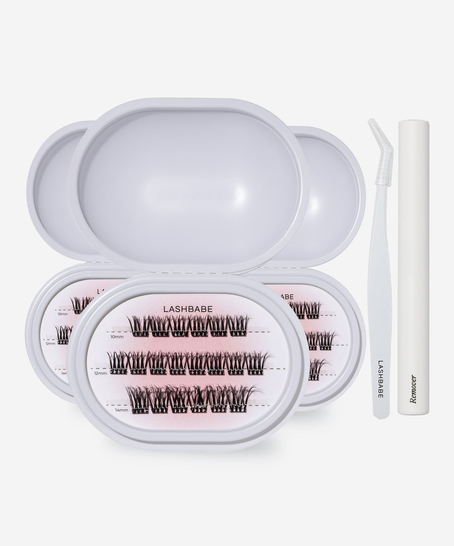 Lash Vitamins - Pre-Glued Cluster Caffeine Pep Starter Kit