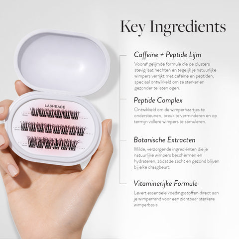 Lash Vitamins - Pre-Glued Cluster Lash Caffeine Pep Effect Starter Kit