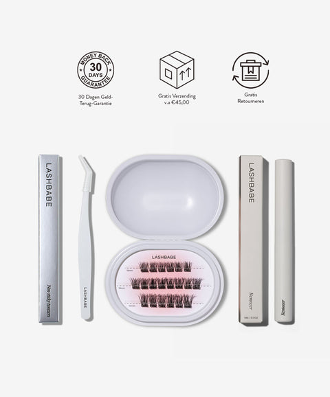 Lash Vitamins - Pre-Glued Cluster Caffeine Pep Starter Kit