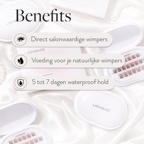 Lash Vitamins - Pre-Glued Cluster Lash Caffeine Pep Effect Starter Kit