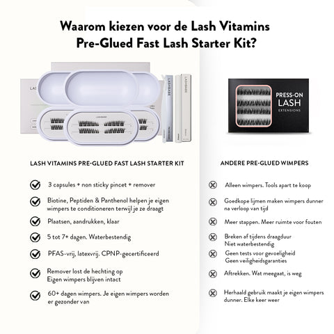 Lash Vitamins - Pre-Glued Fast Lash Starter Kit
