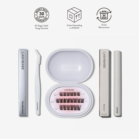 Lash Vitamins - Pre-Glued Cluster Lash Caffeine Pep Effect Starter Kit